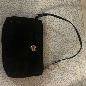Coach Black Clutch with Heart Detail